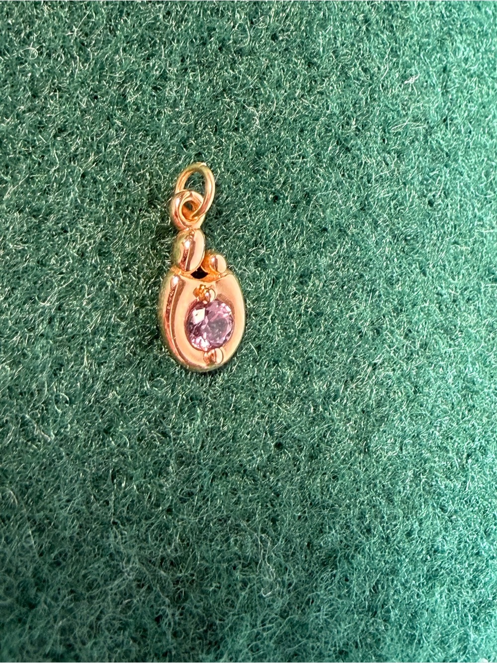 Vintage Kaynar 14K Gold Purple Amethyst Mother Child Charm Pendant